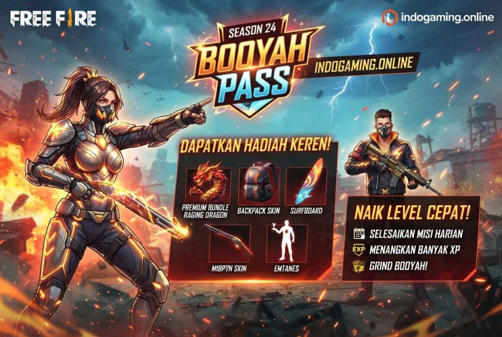 Booyah Pass Free Fire: Ini Reward dan Cara Naik Level Cepat
