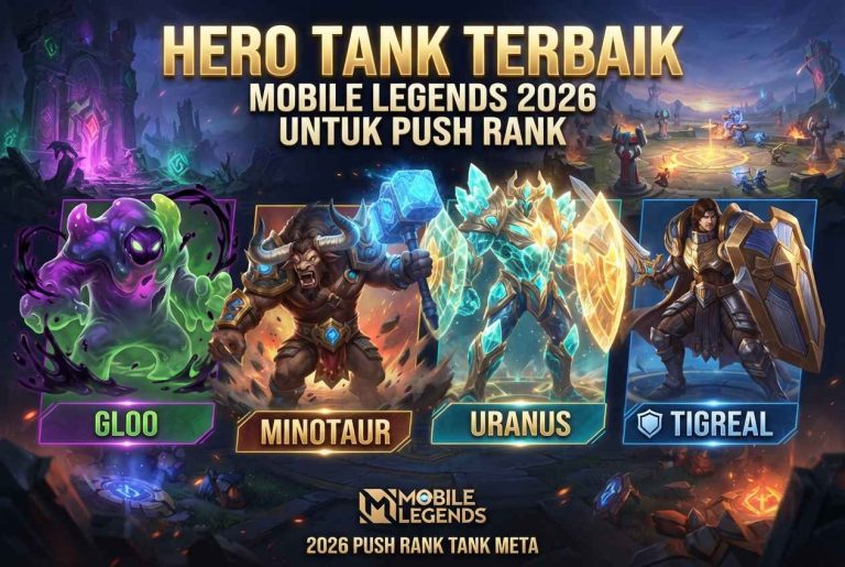 Hero Tank Terbaik Mobile Legends 2026 untuk Push Rank