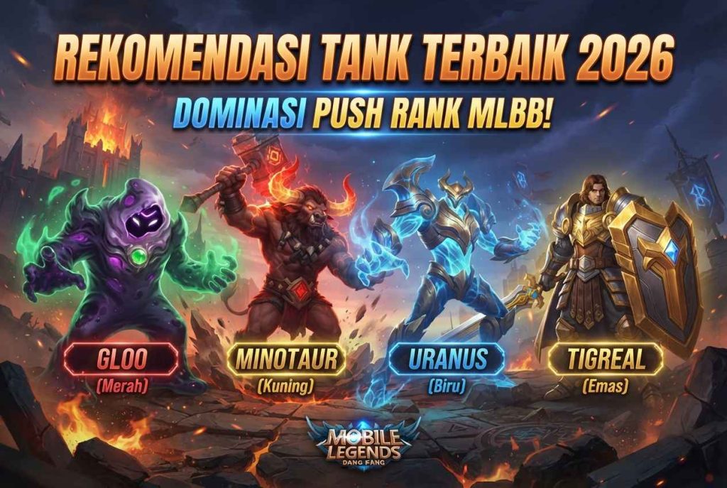 Hero Tank Terbaik Mobile Legends 2026 untuk Push Rank