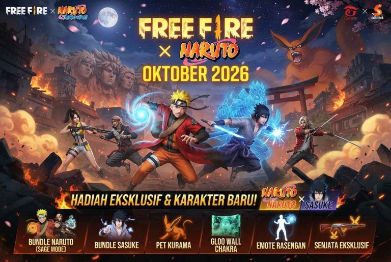 Event Free Fire Oktober 2026: Ada Naruto dan Hadiah Eksklusif