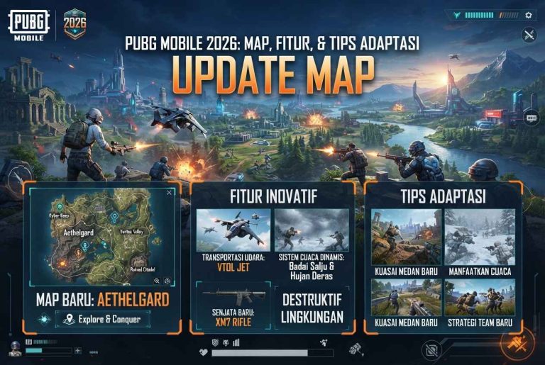 Update Map PUBG Mobile 2026: Map, Fitur, dan Tips Adaptasi