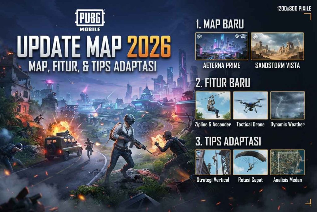 Update Map PUBG Mobile 2026: Map, Fitur, dan Tips Adaptasi